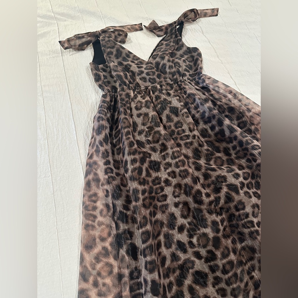 Anthropologie Leopard Print Sleeveless Dress